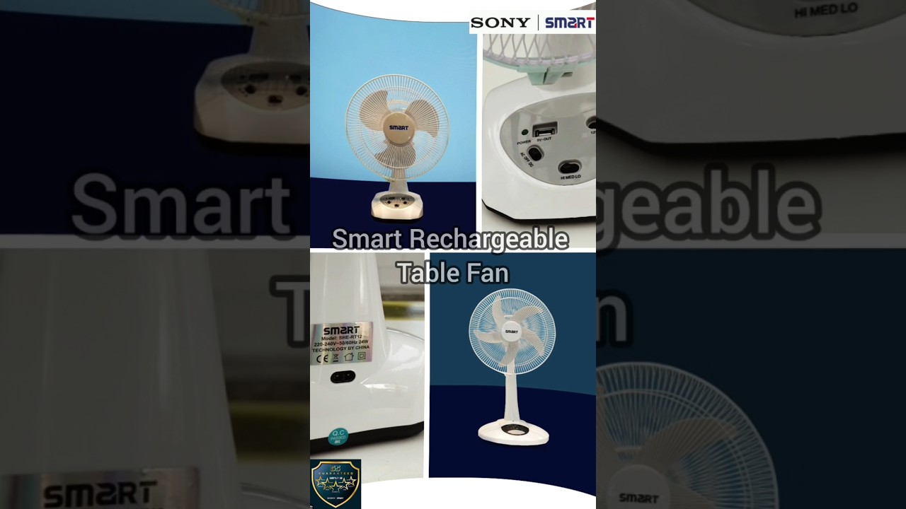Smart Rechargeable Table Fan. For details visit : sonysmart.com.bd