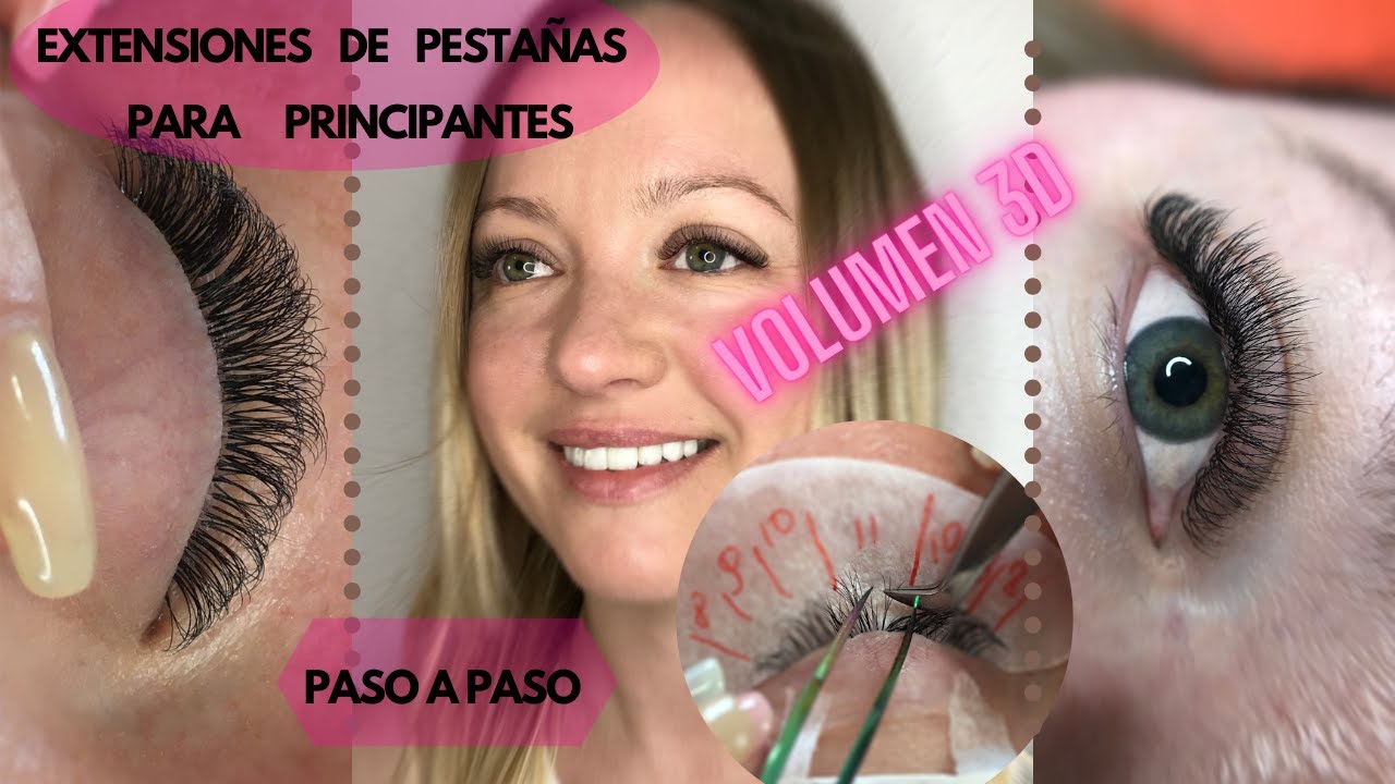 Extensiones de pestañas 3D | Para principantes | Paso a paso | Volumen Ruso | Abanicos 3D |