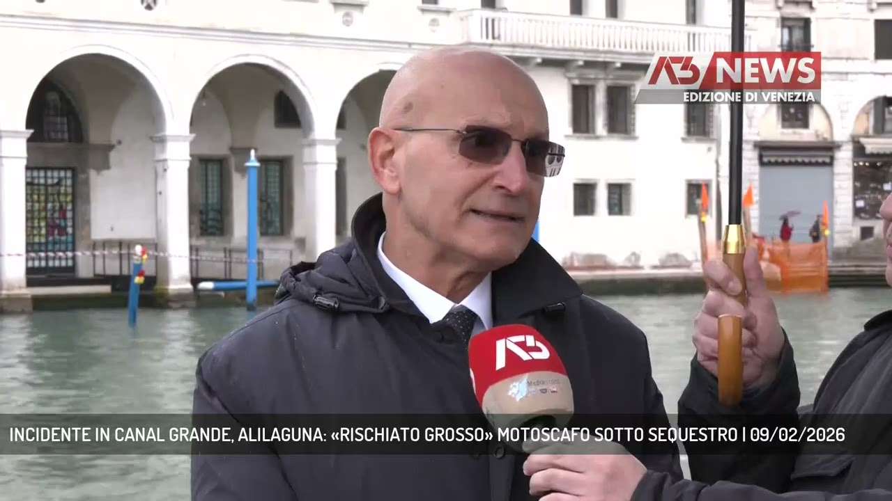 INCIDENTE IN CANAL GRANDE, ALILAGUNA: «RISCHIATO GROSSO» MOTOSCAFO SOTTO SEQUESTRO | 09/02/2026