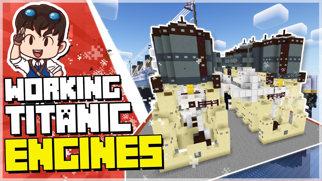 I Built Working Titanic Steam Engines In Vanilla Minecraft! [Steam Engine Tutorial]