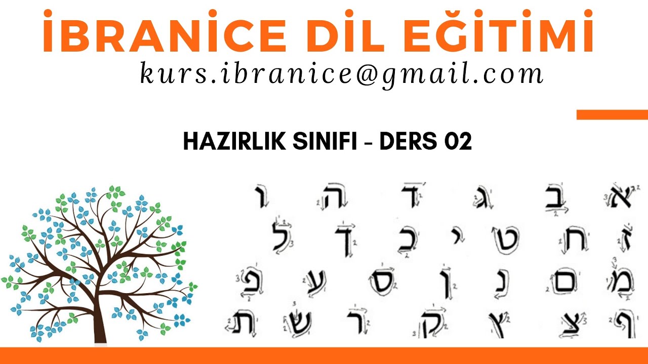 İbranice Ders 02 - İbranice Kursu - İlk Dönem Hazırlık Kursu - Video Açıklamasını Okuyunuz
