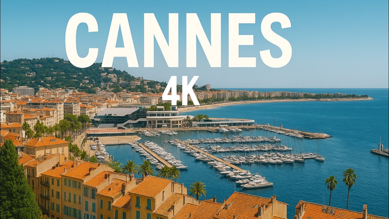 Cannes Old Town Walking Tour 2025 | 4K 60fps | Le Suquet, Forville Market & La Croisette