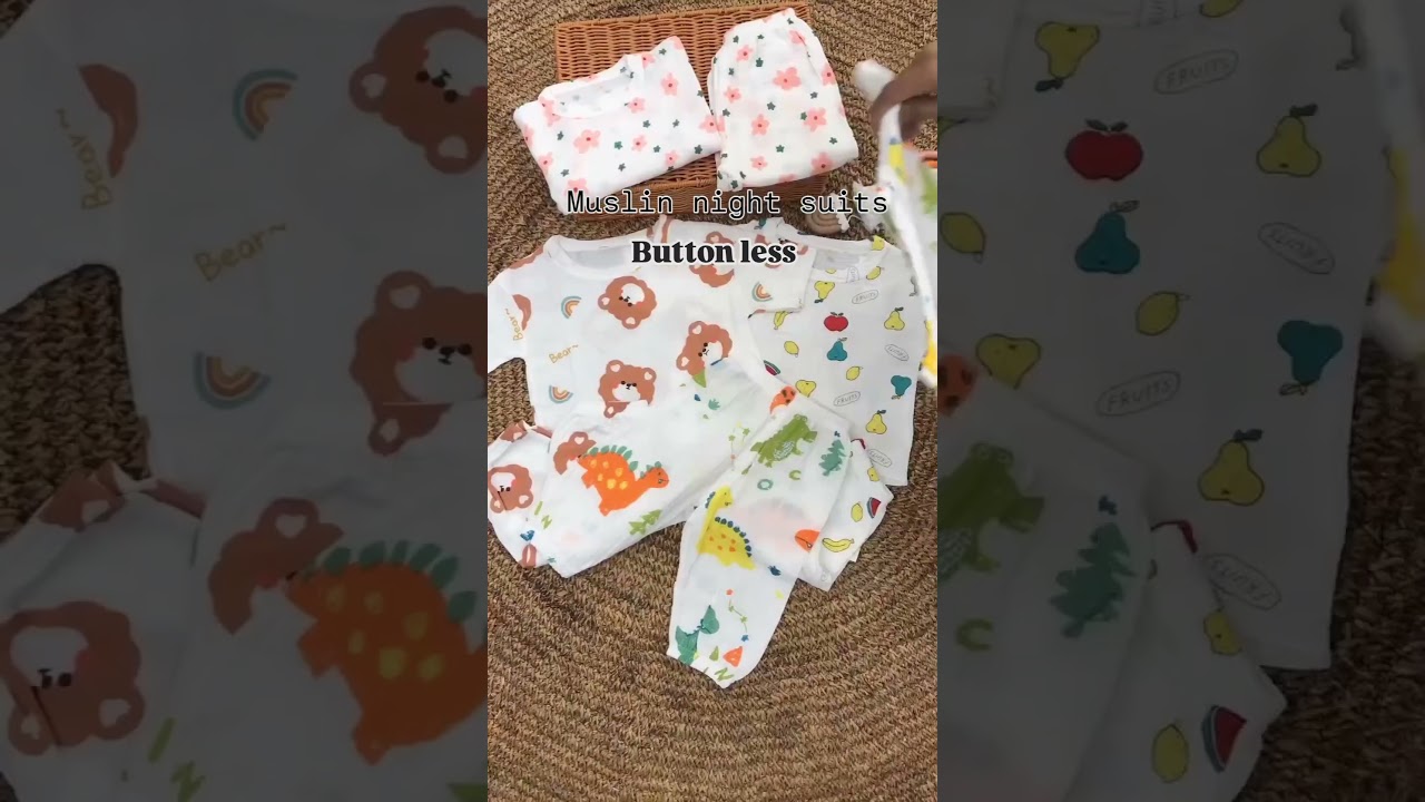 Muslin Night Suit Soft and Comfortable 😘 | Best Baby Store @maaandbaby.com | #SHORTS |