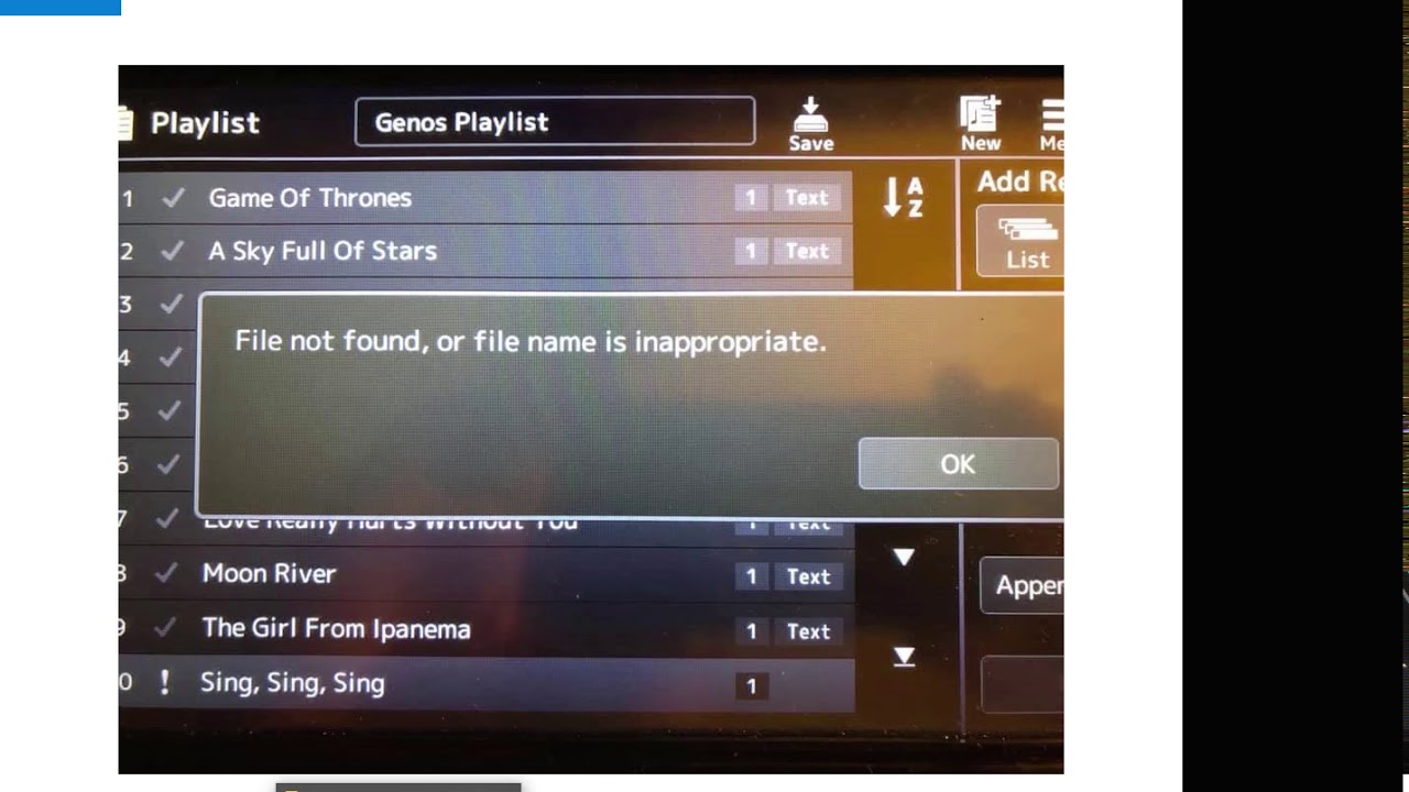Editing Genos Playlists in Excel & 