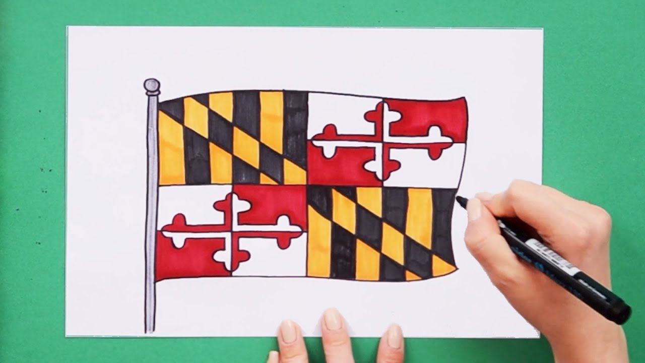 How to draw the Flag of Maryland
