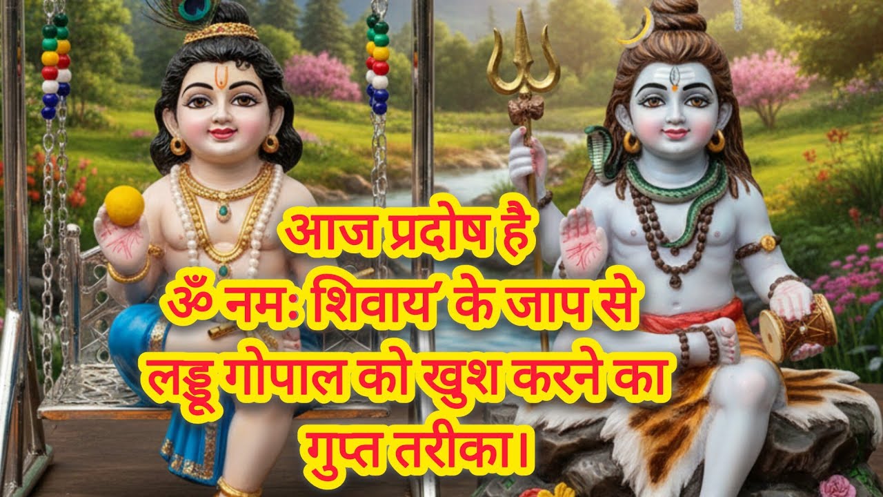 आज प्रदोष है'ॐ नमः शिवाय' के जाप से लड्डू गोपाल को खुश करने का गुप्त तरीका। 108 bar Om namah Shivay 