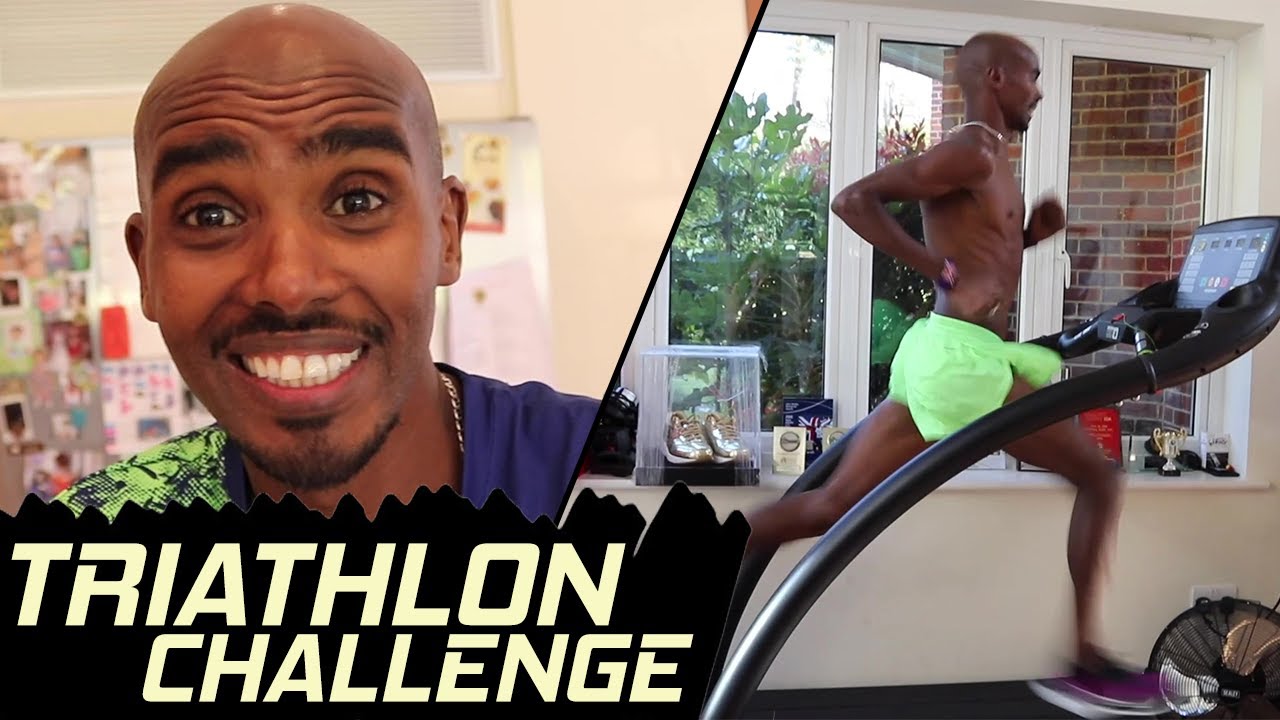 Triathlon Challenge vs Tania & Rhianna..!! | Mo Farah