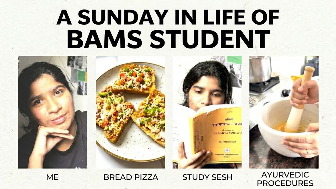 Sunday Reset as a BAMS Student in India✨ Productive Study, Self-Care & Ayurveda