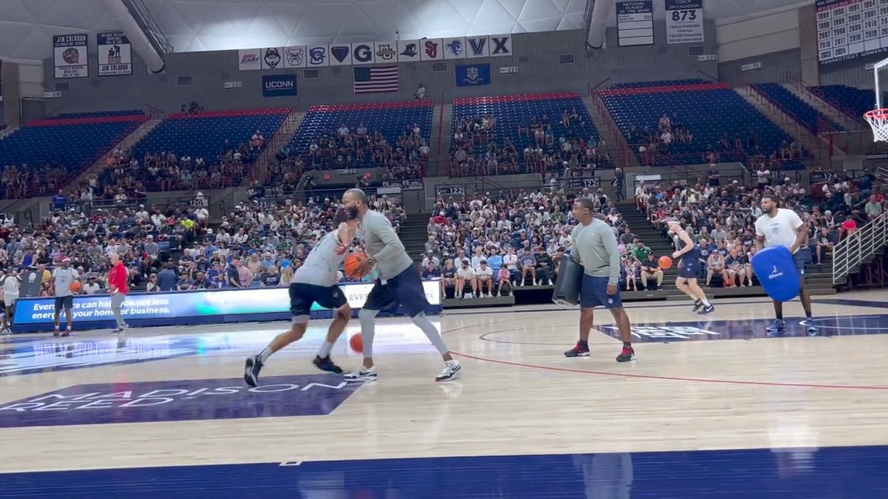 UConn Men's Basketball Open Practice 8.3.24 - Ball Handling, Contact Layups, Jump Shots - HD 1080p
