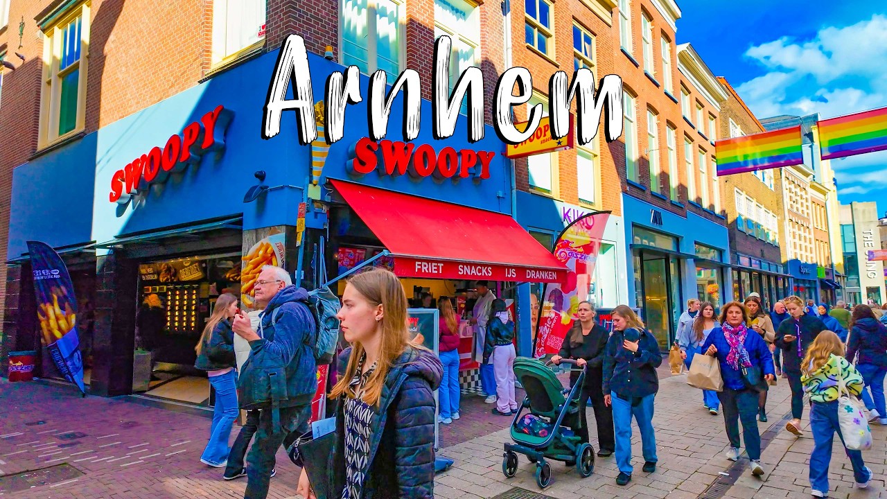Arnhem Netherlands, walking tour 4k, 2024