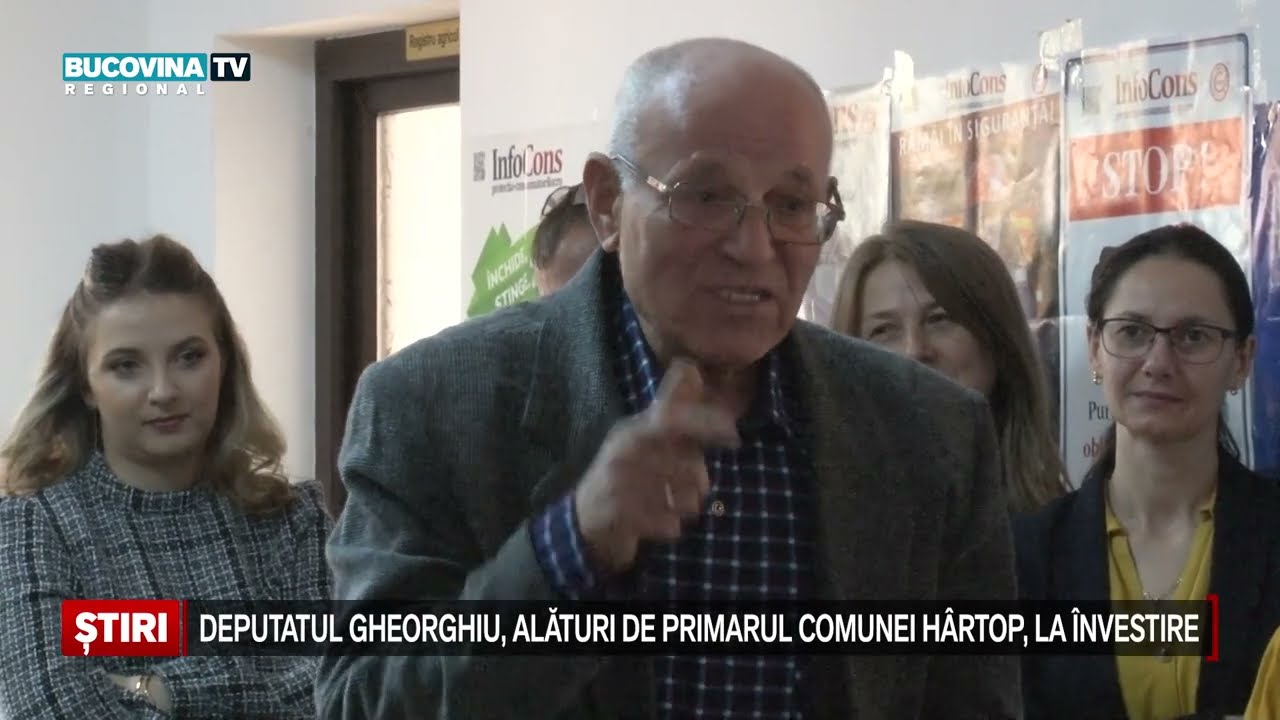 Deputatul Gheorghiu alaturi de primarul comunei Hartop la investire