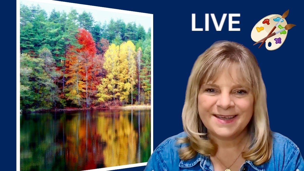Jak namalować jesienne kolorowe drzewa farbami akrylowymi LIVE