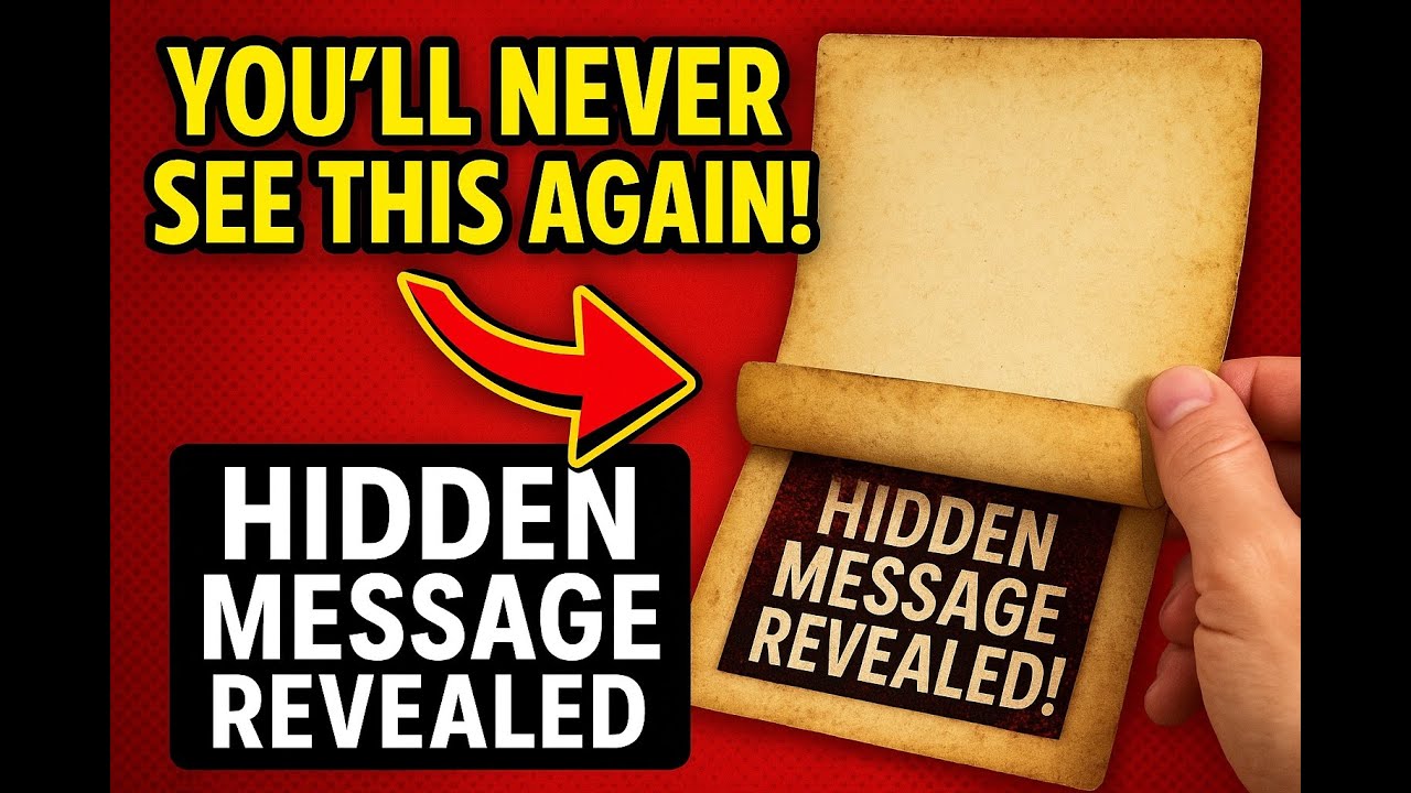 You’ll Never See This Again: Hidden Message Revealed!