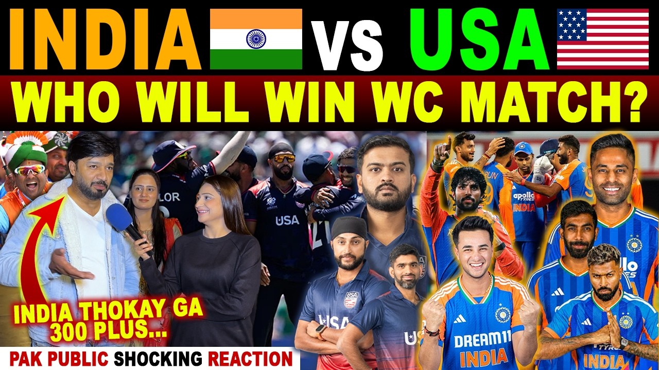 IND🇮🇳 VS USA🇺🇸 WHO WILL WIN 1st T20WC MATCH? INDIA IS READY FOR 300 | PAK PUBLIC REACTION