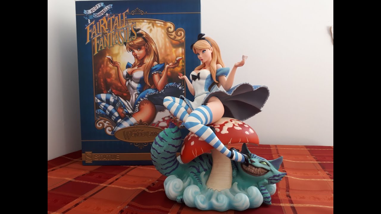 Alice in Wonderland Sideshow by J Scott Campbell unboxing video
