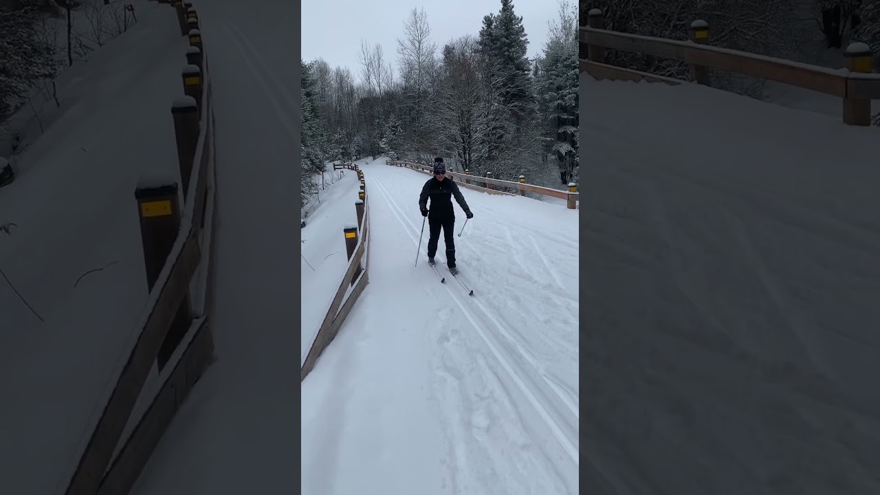 Petite randonn&eacute;e de ski de fond sur le petit train du nord ❄️❄️