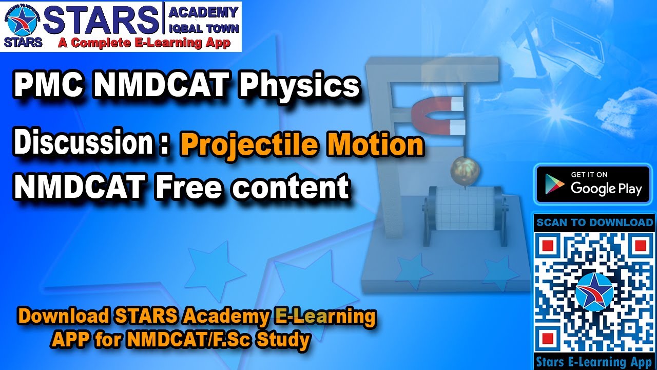 Projectile Motion Chapter MCQS For PMC NMDCAT Preparation by #starsacademy