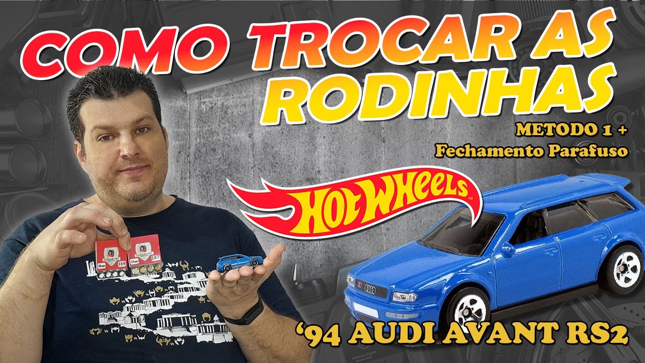 TROCANDO AS RODINHAS DA '94 AUDI AVANT RS2 - FECHAMENTO PARAFUSO - METODO 1 - ABRINDO A MINIATURA