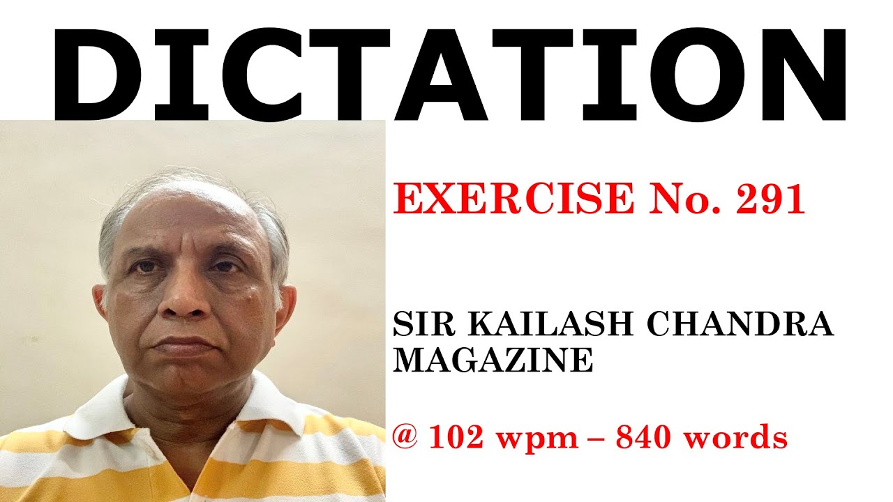 #englishshorthanddictation #ShorthandDictationSirKCmagazineEx.291At102wpm #PitmanShorthand