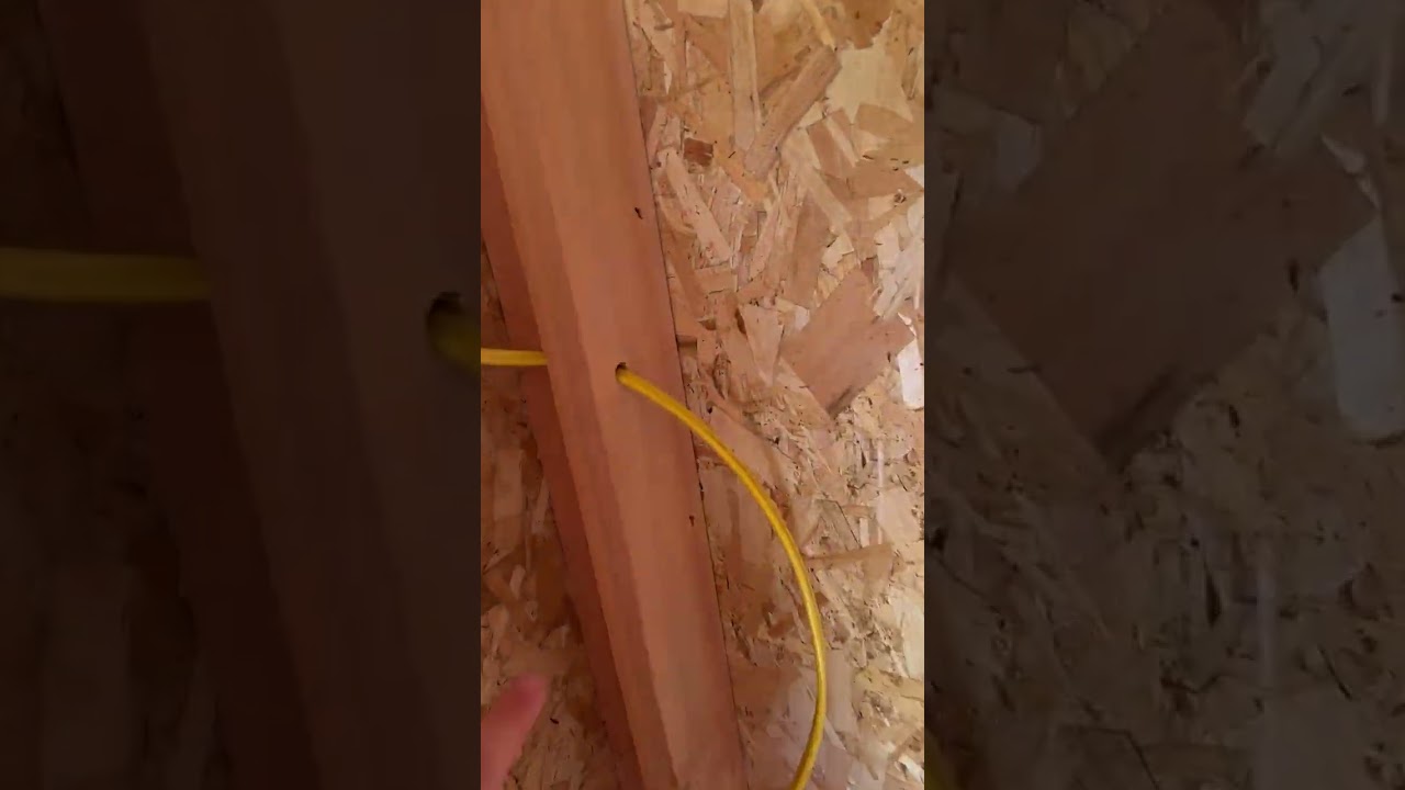 Installing wires in the shed to tiny house conversion!