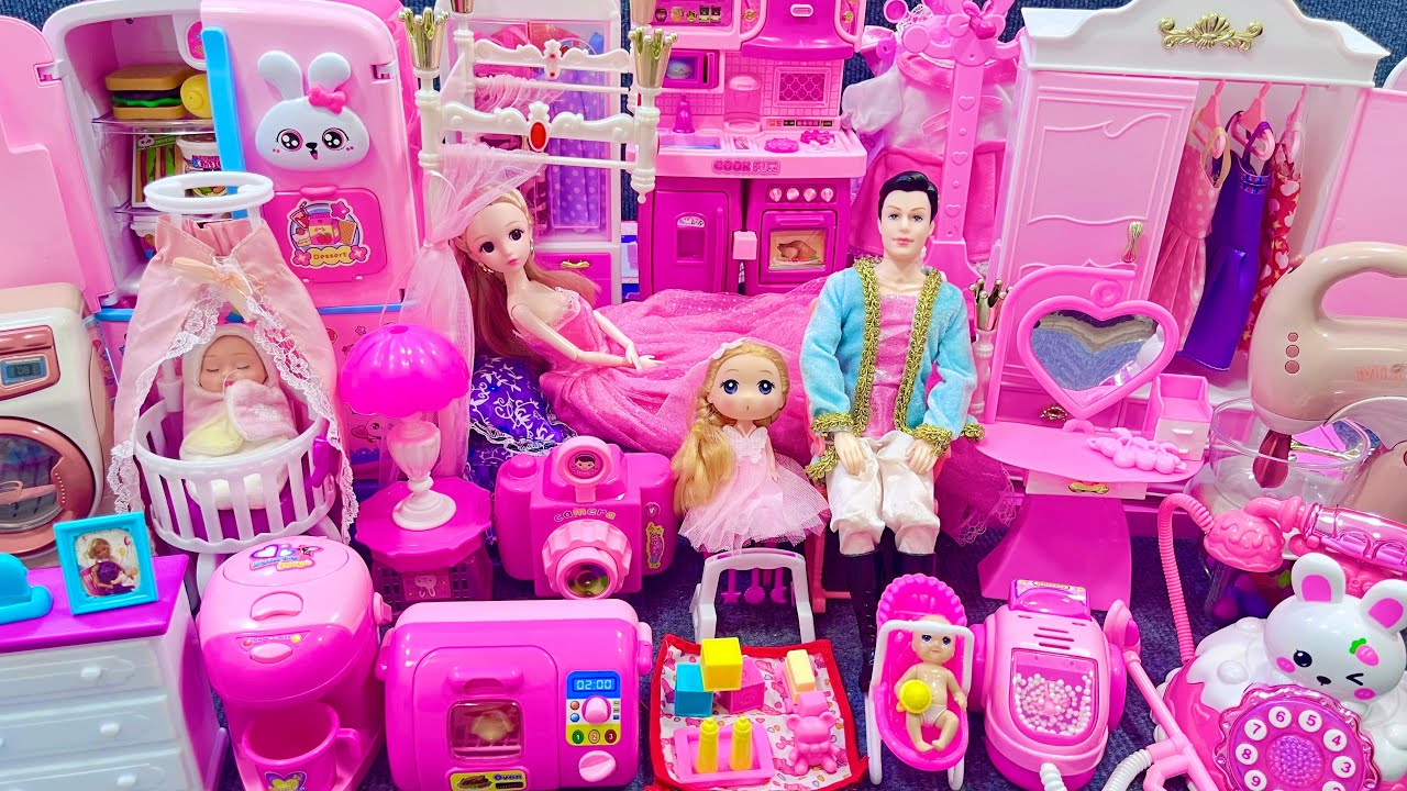 13 Minutes Satisfying with Unboxing Barbie Princess Wedding Bedroom Dressup Playset ASMR｜Review Toys