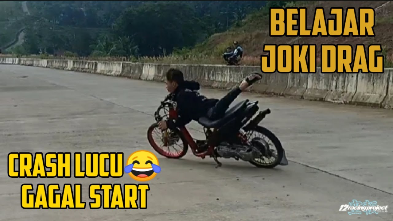 Belajar Joki Drag Pake Mio 200cc Malah Jatuh!! LUCU Gagal Start😂