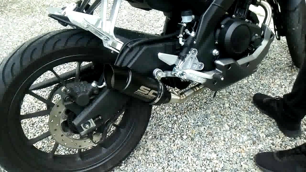 Yamaha MT125 SC-Project blue flames (Aliexpress Full Exhaust)