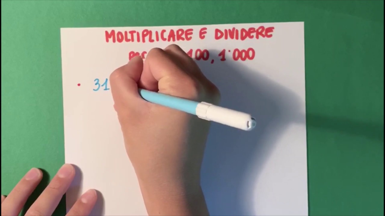 Moltiplicazioni e divisioni per 10, 100, 1000 con i numeri decimali