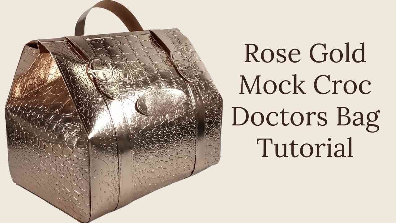 STUNNING Rose Gold Mock Croc Drs Bag
