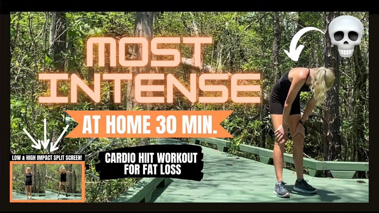 This Is The MOST INTENSE 30 MIN. At Home Cardio HIIT Workout For Fat Loss | High/Low Impact Shown