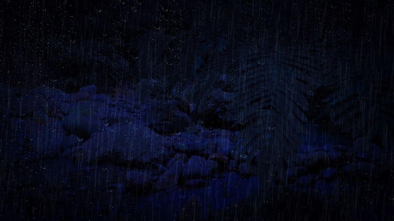 Dimmed Screen Rain Sounds 🌧️ into Stone River | for Better Sleep
