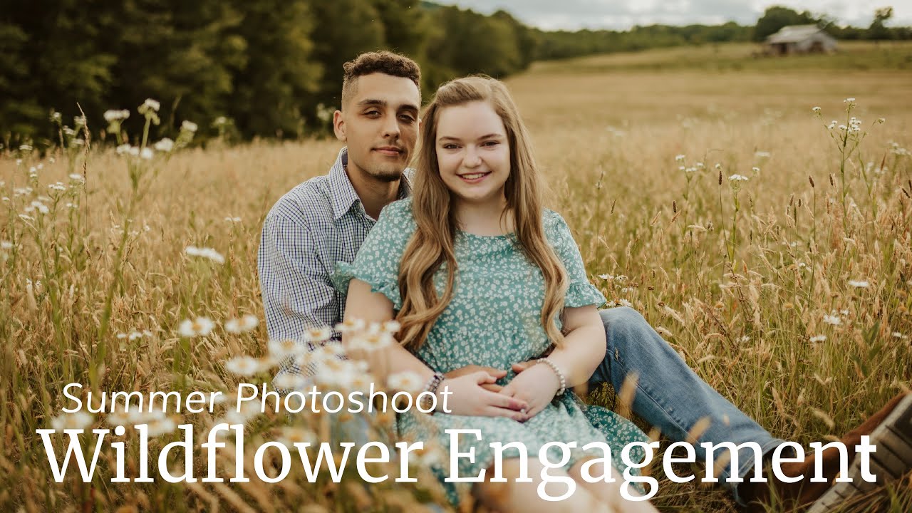 Wildflower Engagement Shoot - Behind the Scenes POV Photography - Nikon D610, 35mm 1.4G, 85mm 1.4G