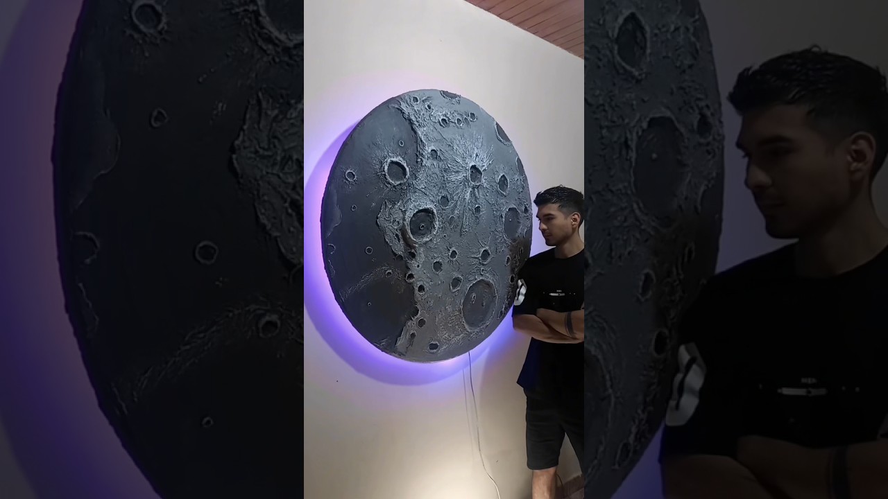 Hice una Lámpara de Luna ÉPICA 🤩 #art