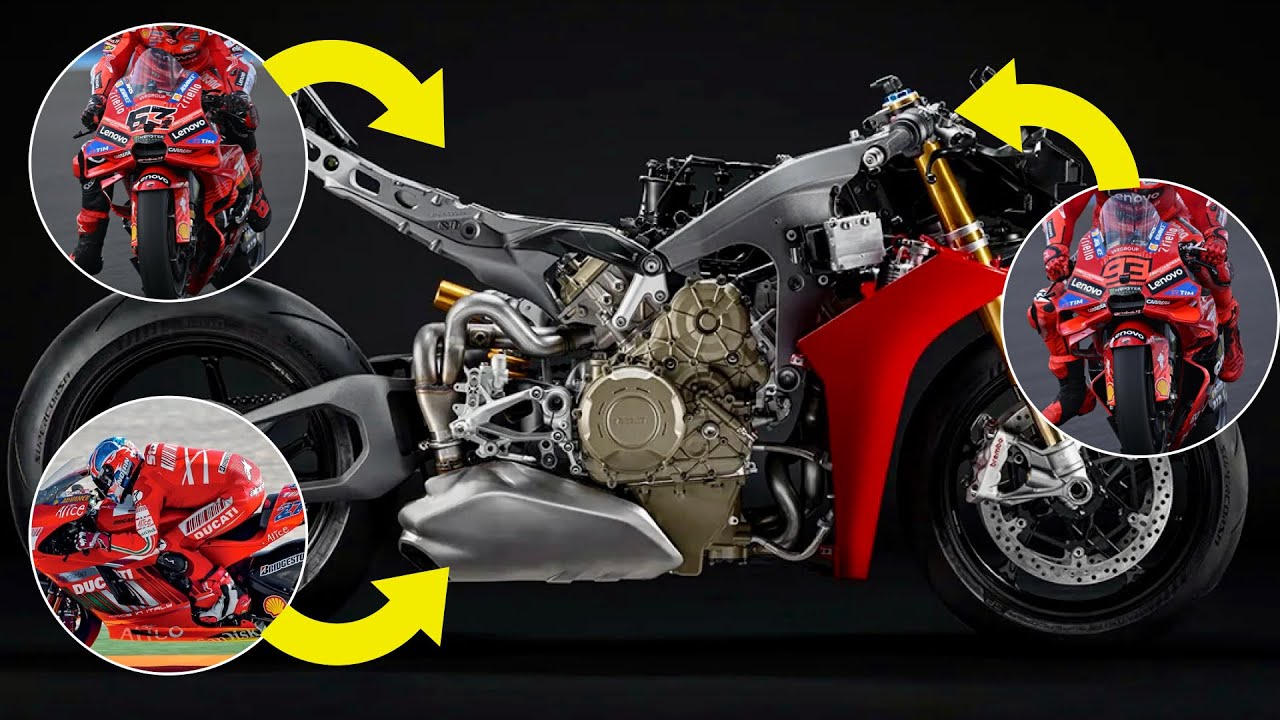 La Ducati Panigale Vs las MotoGP más radicales