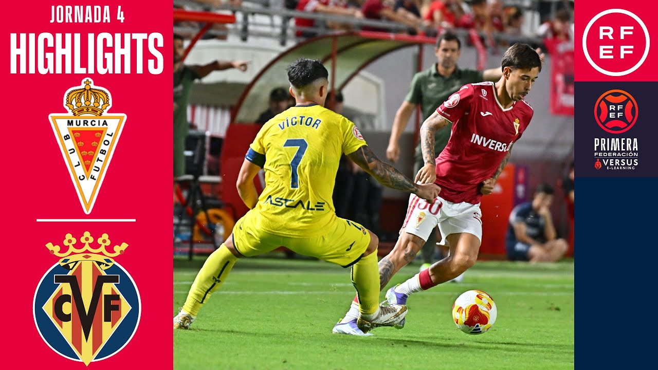Resumen #PrimeraFederaci&oacute;n | Real Murcia CF 1-1 Villarreal CF &ldquo;B&rdquo; | Jornada 4 | Temp. 25/26