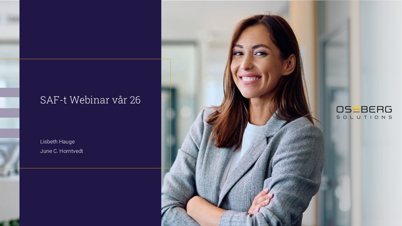 Webinar Bruk av SAF T i Business Central