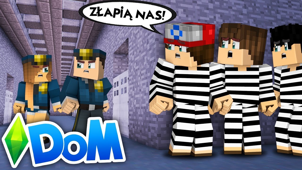 MINECRAFT DOM #34 - WIELKA UCIECZKA! *uciekamy z więzienia?!* | SIMSCRAFT WIĘZIENIE