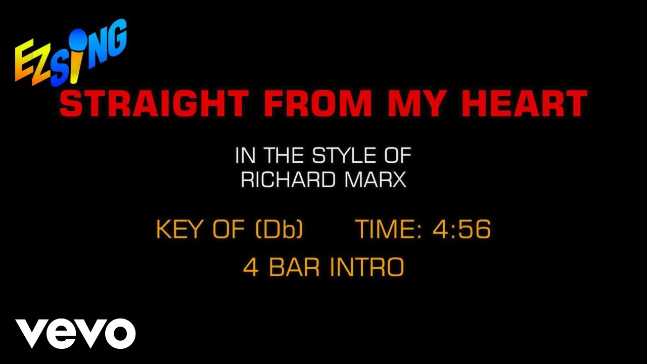 Richard Marx - Straight From My Heart (Karaoke EZ Sing)
