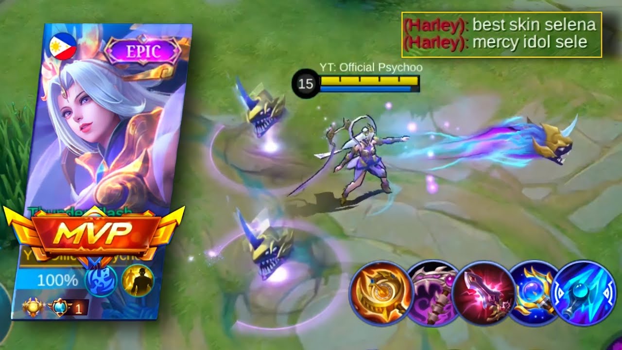 SELENA USERS, THIS IS THE BEST SKIN EVER🔥 | SELENA THUNDERFLASH SKIN | SELENA GAMEPLAY - MLBB