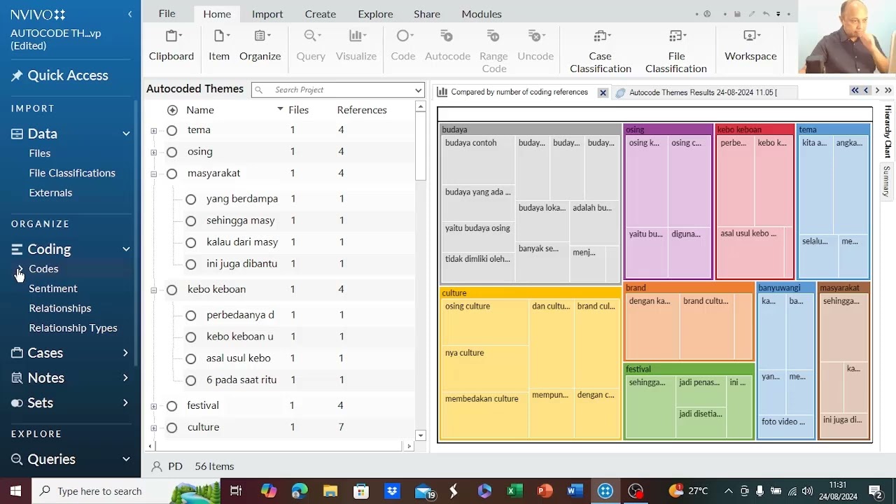 #nvivo #penelitiankualitatif AUTOCODE dengan NVIVO untuk MENENTUKAN TEMA KODING
