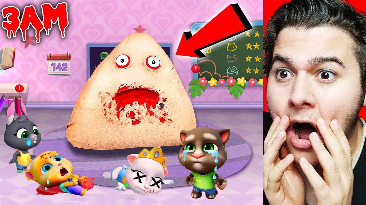 *POU.EXE OYUNA GİRDİ* TALKİNG TOM VE ANGELA TEHLİKEDE 😱 🔪 TOM VE ARKADAŞLARI AĞLIYOR (Tom Friends)