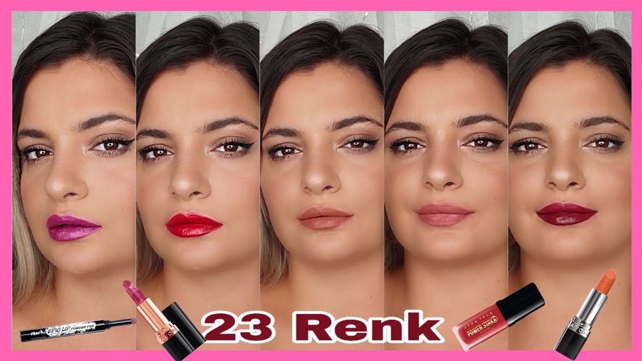 Bütün Avon Rujlarını Denedim 💄| 23 RUJ 😱 | Yeni Avon Rujları Ezgi Mola 💄