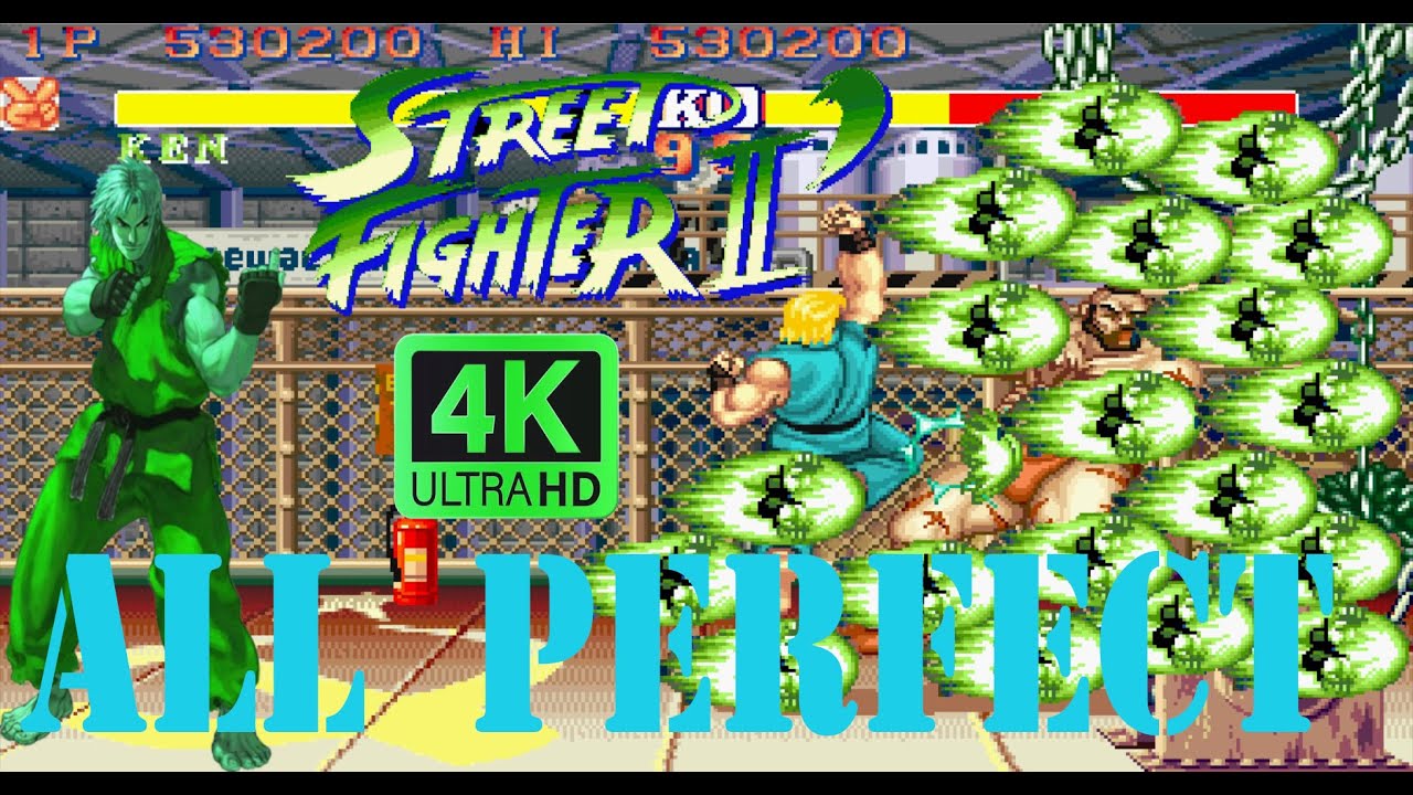 Ken Power Super Green Magic | ストリートファイターII アーケード 1992 ハードモード | 4K 60FPS プレイ