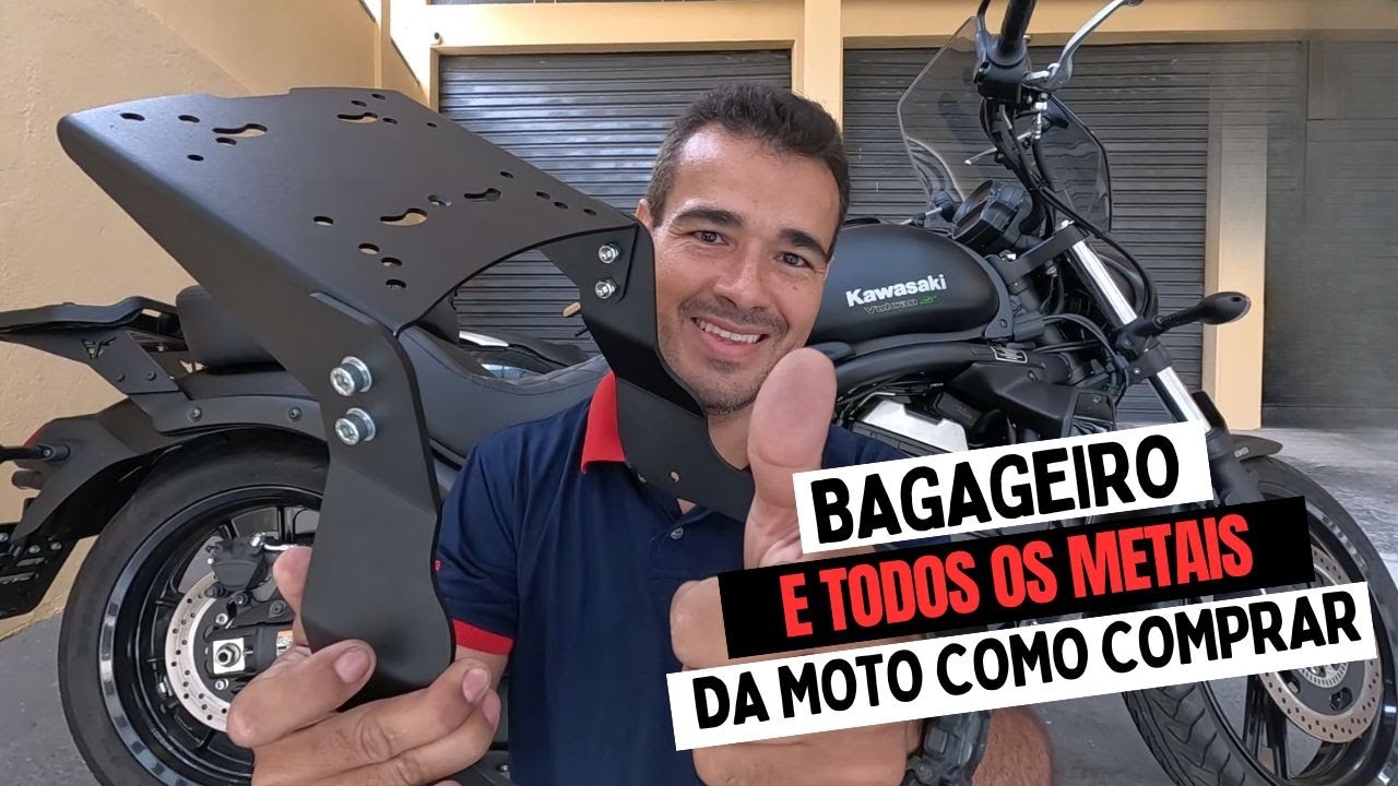 BAGAGEIRO E LINHA DE METAIS DA MOTO COMO COMPRAR E INSTALAR