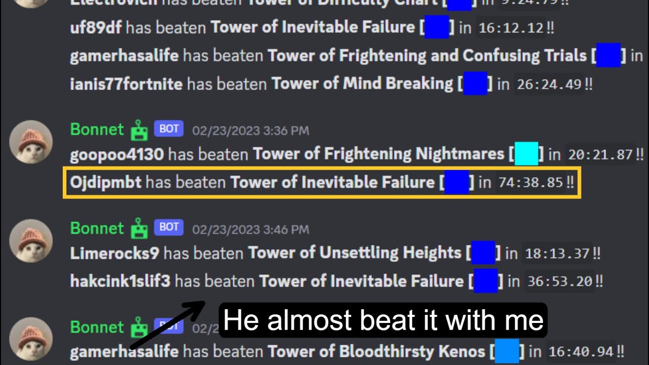 Beating ToIF, 2ND SC, New Hardest, Now High-Peak Remorseless Skill