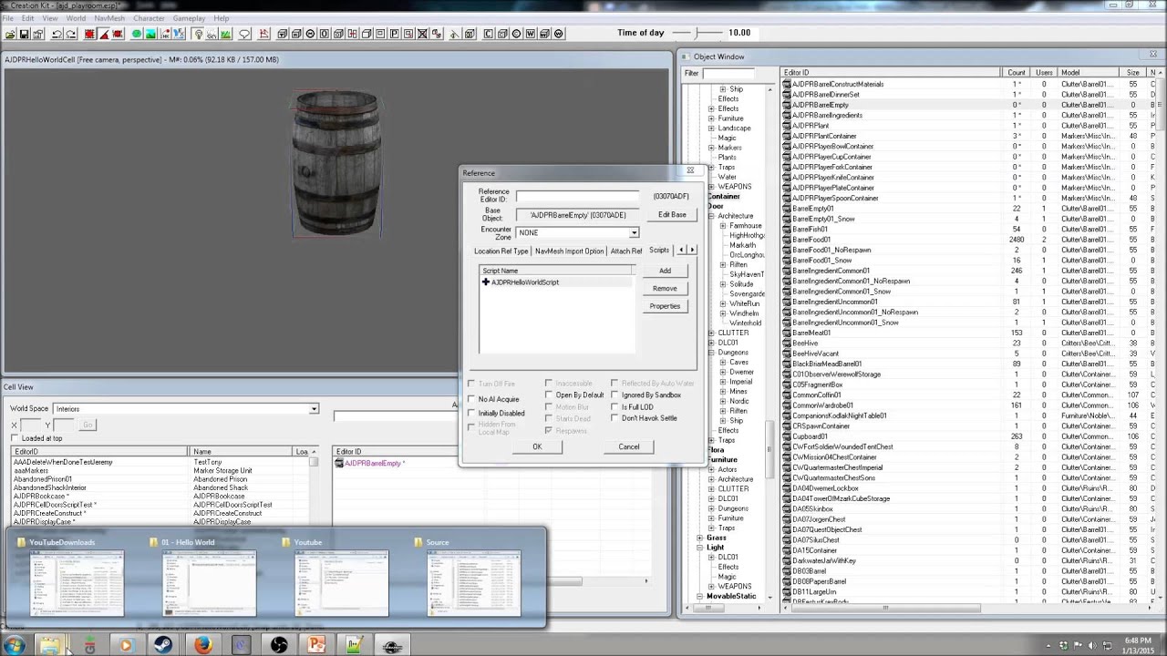 Skyrim Creation Kit Scripting Series: Papyrus Tutorials - Hello World!