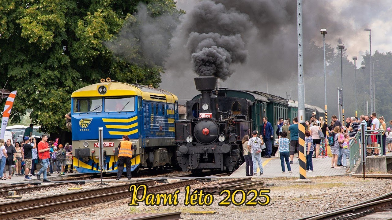Telč - Historický parní vlak do Slavonic (Parní léto 2025)