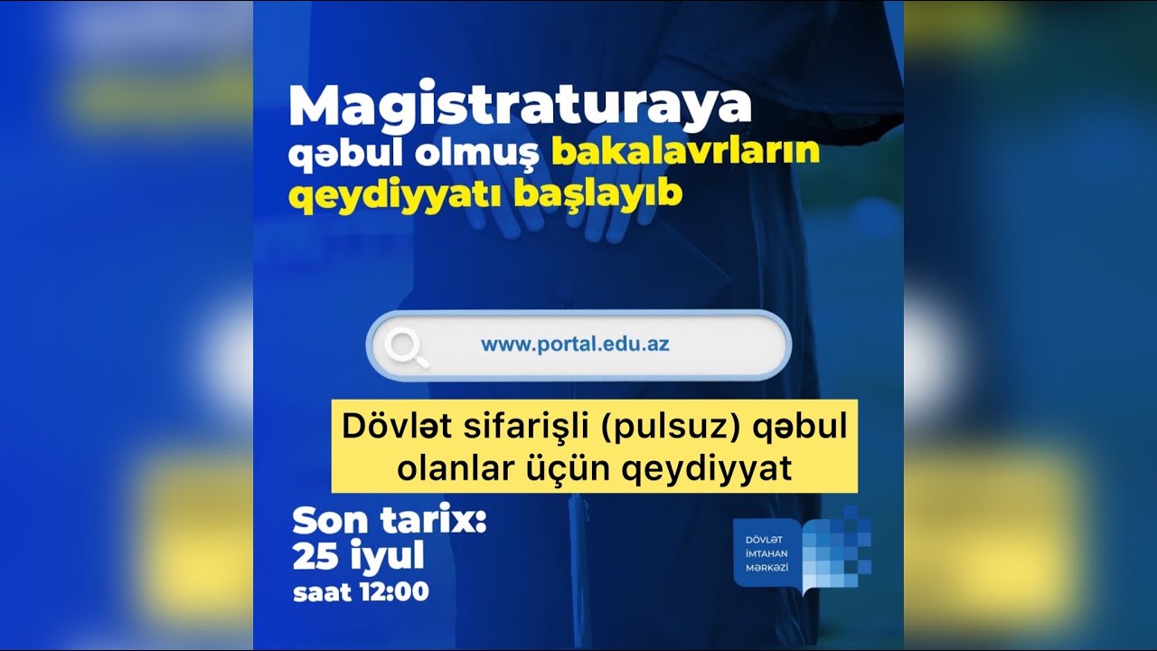Magistraturaya qeydiyyat 2022 portal.edu.az