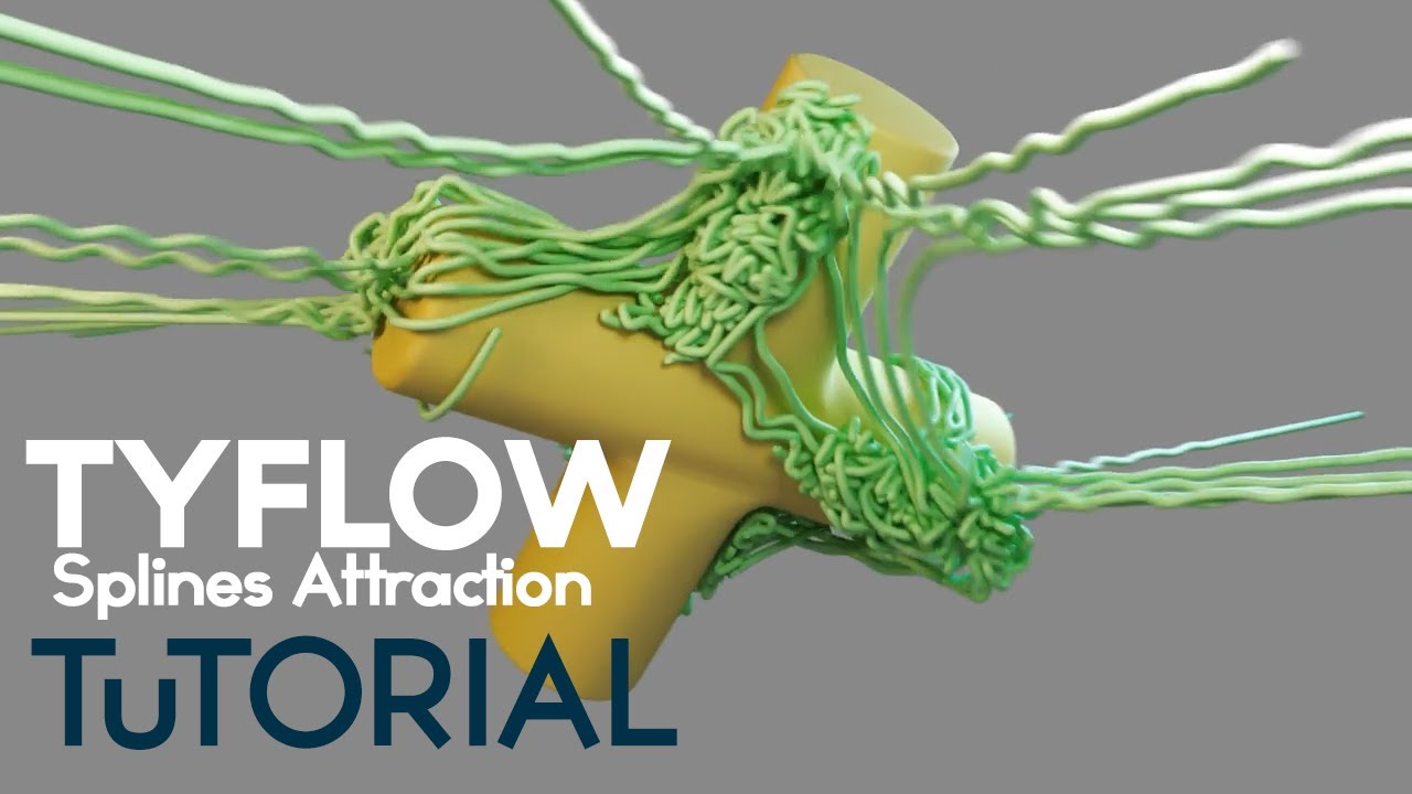 Splines Attraction - Tyflow - 3dsmax Tutorial