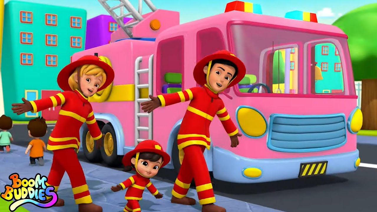 Wheels On The Firetruck, Emergency Vehicle And Nursery Rhymes for Kids by Boom Buddies